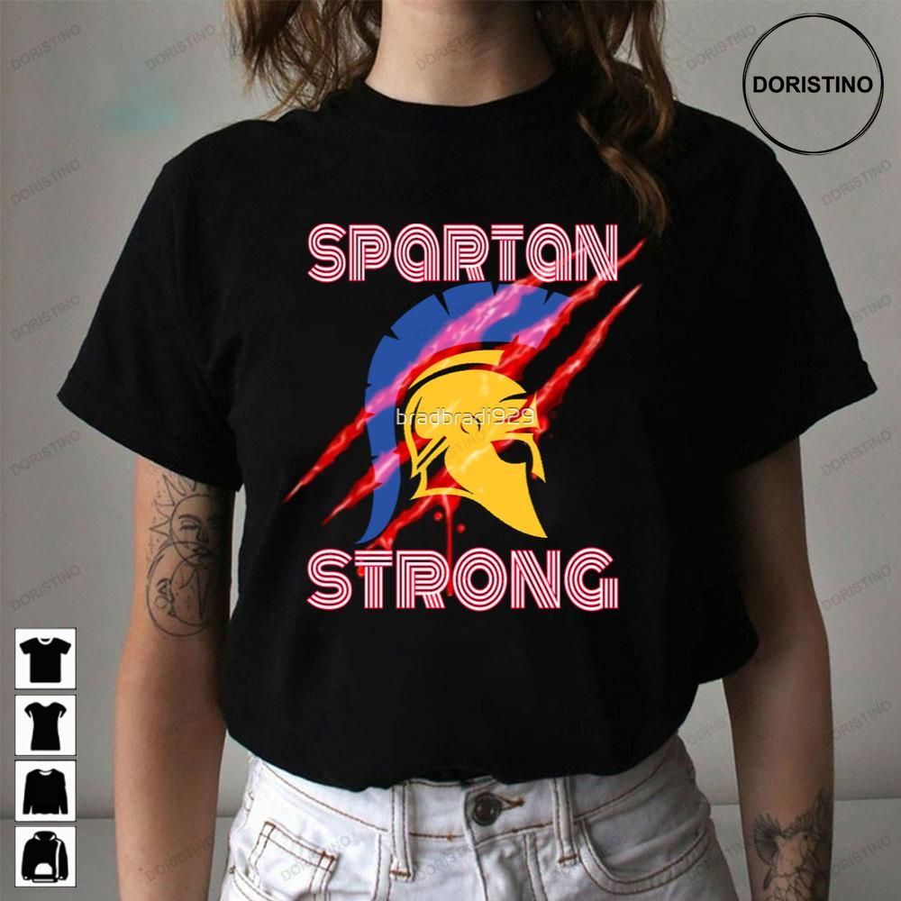 Text Spartan Strong Trending Style